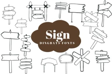 Sign Dingbats by Suphitchaya — Dingbats Font — thumbnail 1