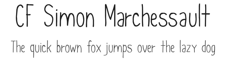 CF Simon Marchessault by Cloutierfontes — Script Handwritten Font