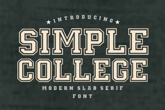 Simple College by Sahira Studio — Slab Serif Font