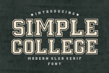 Simple College by Sahira Studio — Slab Serif Font — thumbnail 1