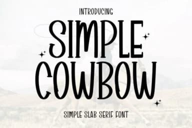 Simple Cowbow by Minimalist Eyes — Slab Serif Font — thumbnail 1