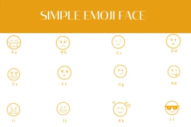 Simple Emoji Faces by Heartcraft Atelier — Dingbats Font — thumbnail 2