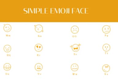 Simple Emoji Faces by Heartcraft Atelier — Dingbats Font — thumbnail 4