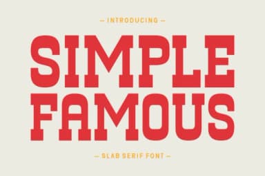 Simple Famous by Ade (7NTypes) — Slab Serif Font — thumbnail 1