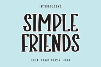 Simple Friends by Letterayu — Slab Serif Font — thumbnail 1