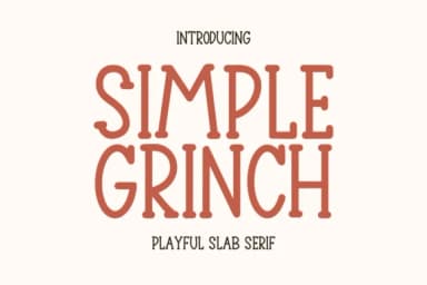 Simple Grinch by Letterayu — Slab Serif Font — thumbnail 1