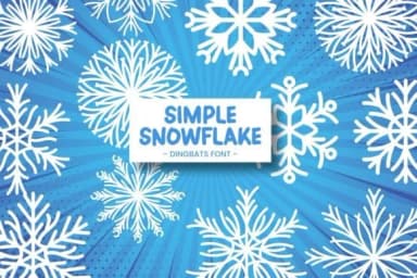 Simple Snowflake by Pian45 — Dingbats Font — thumbnail 1