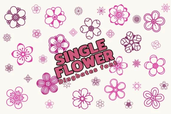 Single Flower by Chonada — Dingbats Font