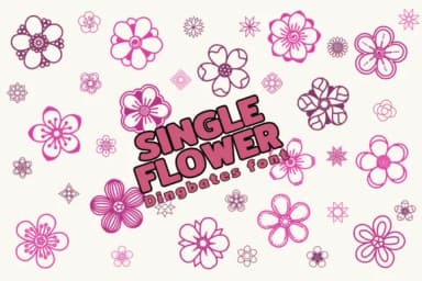 Single Flower by Chonada — Dingbats Font — thumbnail 1
