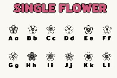 Single Flower by Chonada — Dingbats Font — thumbnail 2