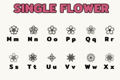 Single Flower by Chonada — Dingbats Font — thumbnail 3