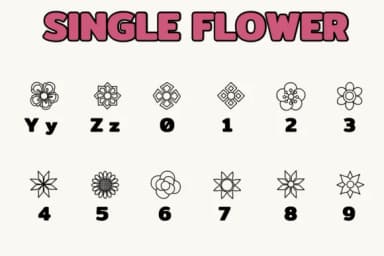 Single Flower by Chonada — Dingbats Font — thumbnail 4
