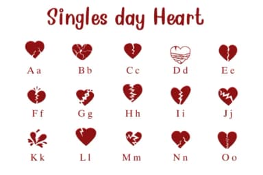 Singles Day Heart by Nongyao — Dingbats Font — thumbnail 2
