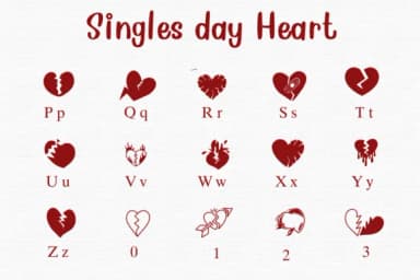 Singles Day Heart by Nongyao — Dingbats Font — thumbnail 3