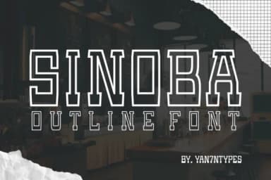 Sinoba Outline by Yan (7NTypes) — Slab Serif Font — thumbnail 1