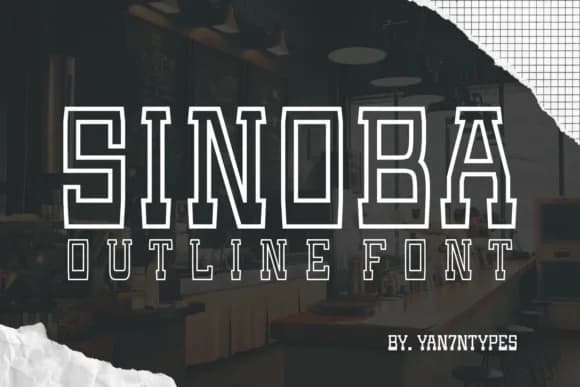 Sinoba Outline by Yan (7NTypes) — Slab Serif Font