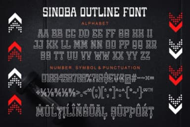 Sinoba Outline by Yan (7NTypes) — Slab Serif Font — thumbnail 6