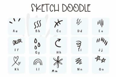 Sketch Doodle by Sirinart — Dingbats Font — thumbnail 2