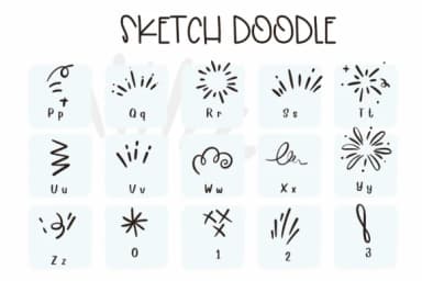 Sketch Doodle by Sirinart — Dingbats Font — thumbnail 3