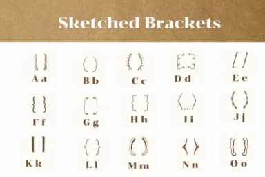 Sketched Brackets by Apiwat Type — Dingbats Font — thumbnail 2