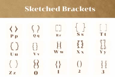 Sketched Brackets by Apiwat Type — Dingbats Font — thumbnail 3