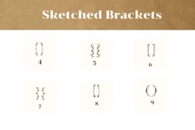 Sketched Brackets by Apiwat Type — Dingbats Font — thumbnail 4