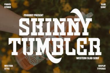 Skinny Tumbler by Pian45 — Slab Serif Font — thumbnail 1
