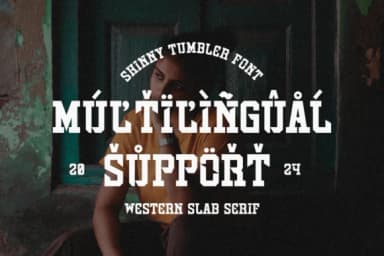 Skinny Tumbler by Pian45 — Slab Serif Font — thumbnail 4