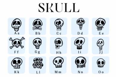 Skull by Suphitchaya — Dingbats Font — thumbnail 2