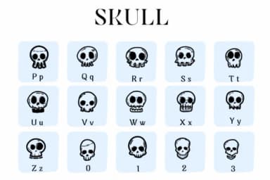Skull by Suphitchaya — Dingbats Font — thumbnail 3