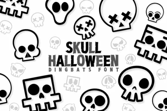 Skull Halloween by Chonada — Dingbats Font