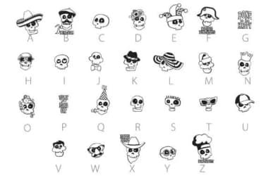 Skulltivating Dingbats by Illustration Ink — Dingbats Font — thumbnail 4