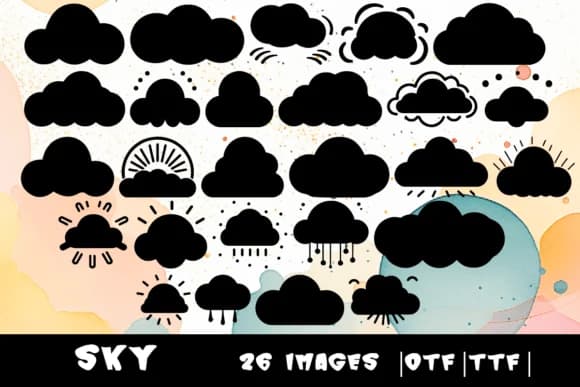 Sky by MOMAT THIRTYONE — Dingbats Font