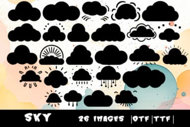 Sky by MOMAT THIRTYONE — Dingbats Font — thumbnail 1