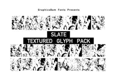 Slate Textured Glyphs by GraphicsBam Fonts — Dingbats Font — thumbnail 1