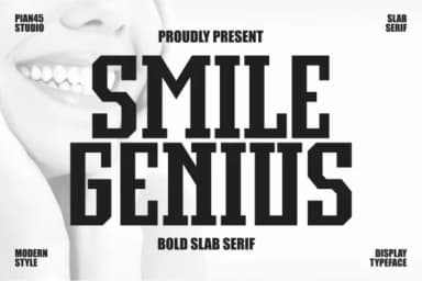 Smile Genius by Pian45 — Slab Serif Font — thumbnail 1
