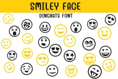 Smiley Face by Sontaya — Dingbats Font — thumbnail 1