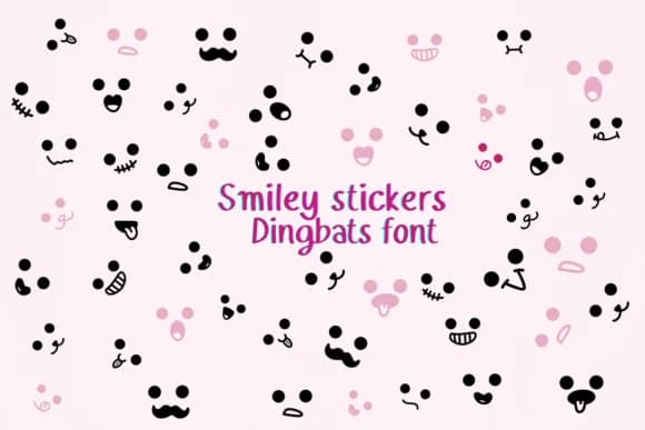 Smiley Stickers by Nongyao — Dingbats Font