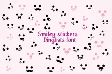 Smiley Stickers by Nongyao — Dingbats Font — thumbnail 1