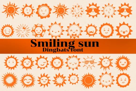 Smiling Sun by Nongyao — Dingbats Font