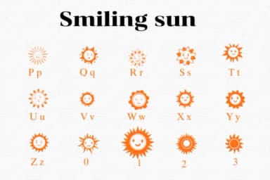 Smiling Sun by Nongyao — Dingbats Font — thumbnail 3