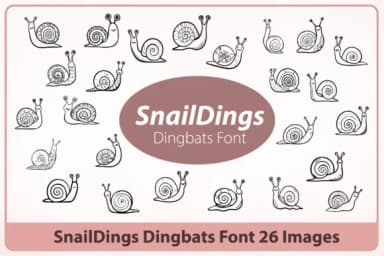 Snail Dings by Happy Bamboo — Dingbats Font — thumbnail 1