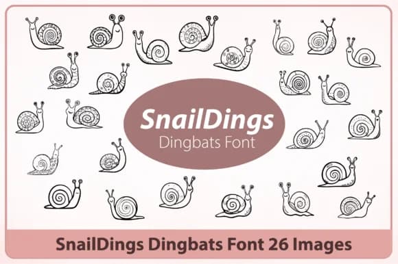 Snail Dings by Happy Bamboo — Dingbats Font