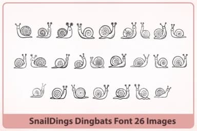 Snail Dings by Happy Bamboo — Dingbats Font — thumbnail 2
