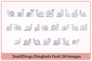 Snail Dings by Happy Bamboo — Dingbats Font — thumbnail 3