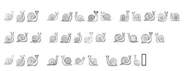 Snail Dings by Happy Bamboo — Dingbats Font — thumbnail 5