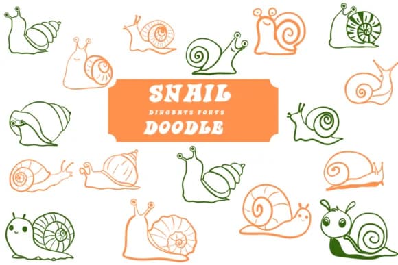 Snail Doodle by Suphitchaya — Dingbats Font
