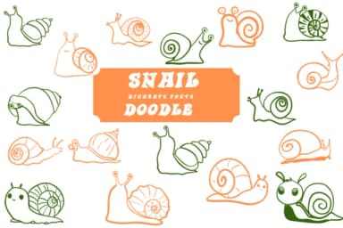 Snail Doodle by Suphitchaya — Dingbats Font — thumbnail 1
