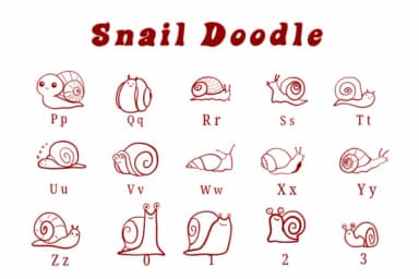 Snail Doodle by Suphitchaya — Dingbats Font — thumbnail 3