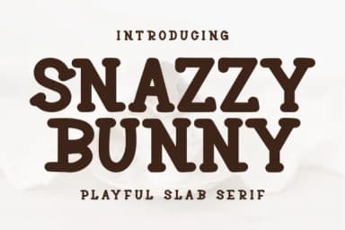 Snazzy Bunny by Letterayu — Slab Serif Font — thumbnail 1